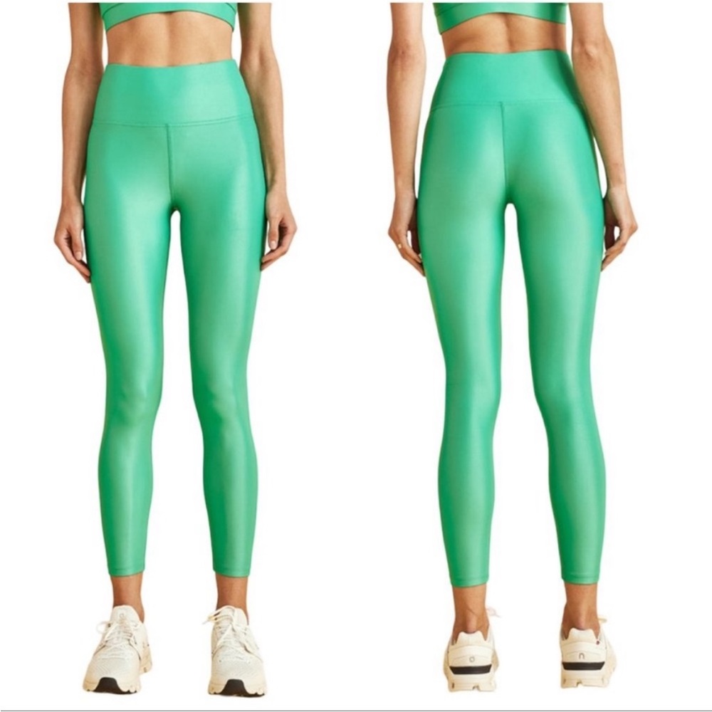 Carbon38 Liquid Leggings High Rise Takara Shine Digital Green Sz S